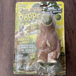 Hog Wild Sloth Popper Is An Air Powered Foam Ball NWT